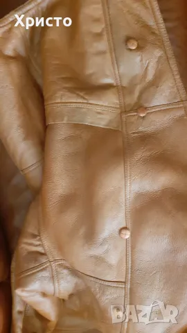 дамско палто кожух, естествена телешка кожа, кафяво супер, снимка 8 - Палта, манта - 48091566