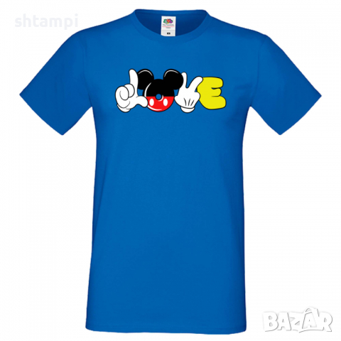 Мъжка тениска Mickey Love Подарък,Изненада,Рожден ден, снимка 2 - Тениски - 36576154
