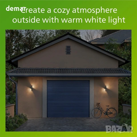 Външна LED стенна лампа Philips Fira, 800 lm, 2700 K, PowerShield,IP44, снимка 8 - Лампи за стена - 54015662