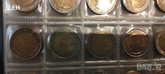 2 евро гръцки 2002 година с S в звезда 