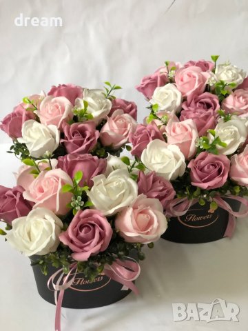 Букет с ароматни сапунени рози, снимка 5 - Декорация за дома - 32962692