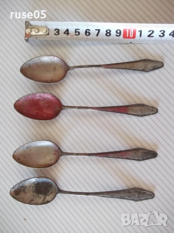 Лот от 4 бр. лъжици "SAXONIA" стари