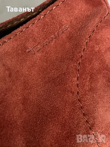 Боти от естествен велур Tamaris, снимка 4 - Дамски боти - 47658039