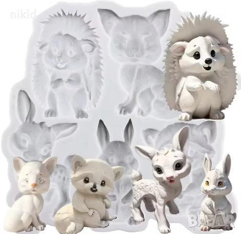 Сладки Горски животни силиконов молд силиконов молд форма фондан гипс декор украса