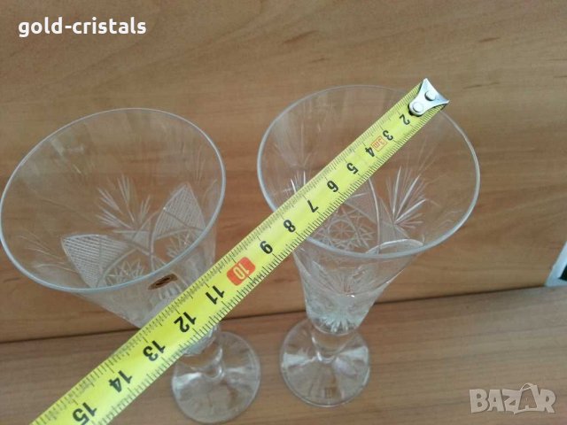 Сватбени кристални чаши, снимка 3 - Чаши - 29284799