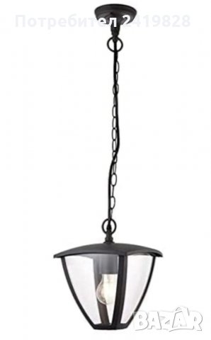 CGC - Външен окачен фенер, цвят: Черен, снимка 4 - Външни лампи - 34442888