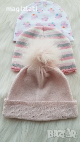 Бебешки шапки 3-6 месеца , снимка 3 - Бебешки шапки - 38729903