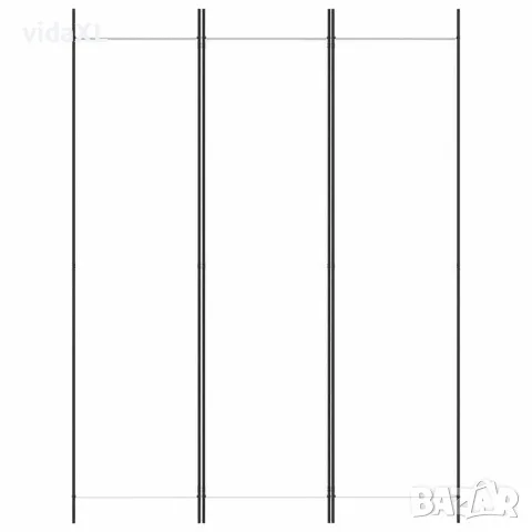 vidaXL Параван за стая, 3 панела, бял, 150x200 см, текстил, снимка 3 - Паравани - 56147188