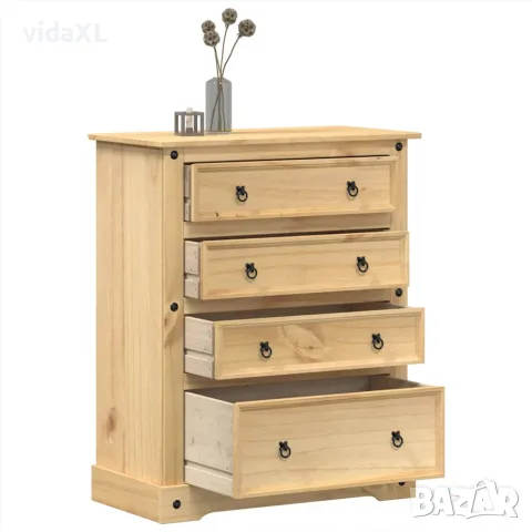 vidaXL Скрин Corona, 92x48x114 см, бор масив, снимка 2 - Скринове - 56147385