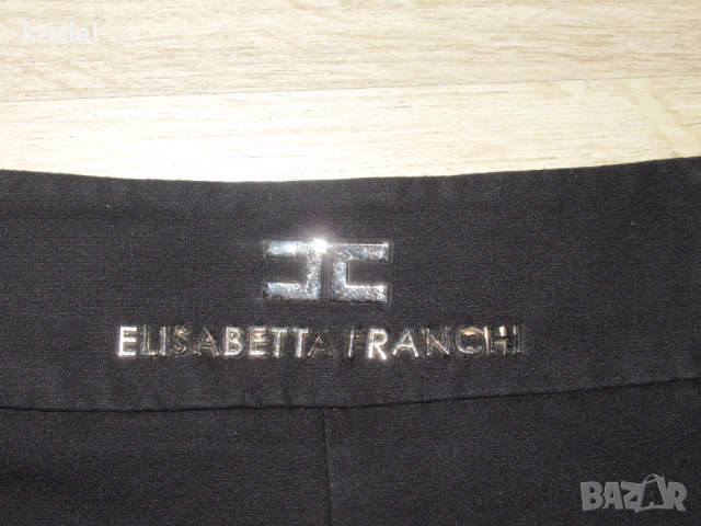  ELISABETTA FRANCHI--СТРАХОТЕН ПАНТАЛОН С ЕМБЛЕМА--XS номер, снимка 6 - Панталони - 53969553