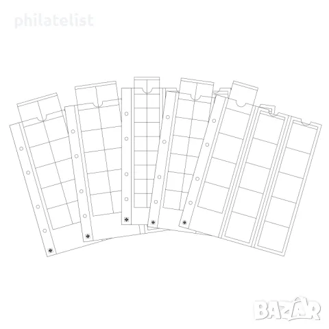Leuchtturm Optima F - папка с касета/ калъф от еко кожа с 5 листа за монети, снимка 3 - Нумизматика и бонистика - 48293521