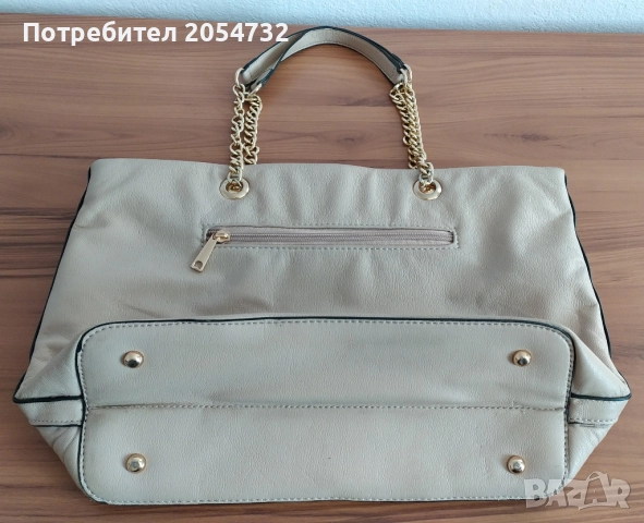 Дамска чанта в кремаво-бежов цвят, снимка 9 - Чанти - 52289302