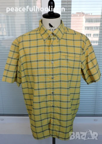 Salewa - мъжка карирана риза за спорт и туризъм  с къс ръкав размер XL 