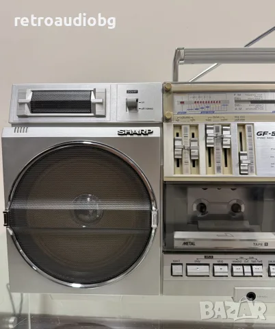 🔈Колекционерски ретро радиокасетофон SHARP GF-575  - Boombox - профилактиран🔉, снимка 2 - Радиокасетофони, транзистори - 55767378