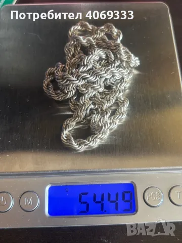 Дамско сребърно колие 54.49гр, снимка 4 - Колиета, медальони, синджири - 49910815