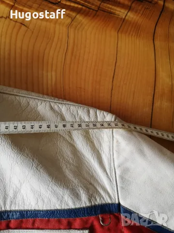 Лятно италианско мото яке IXS естествена кожа и непромукаема материя Л, снимка 6 - Якета - 49285084