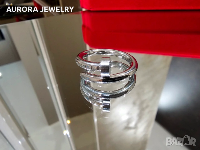 CARTIER Nail Juste un Clou Classic Silver Пръстен Пирон, снимка 3 - Пръстени - 53238190