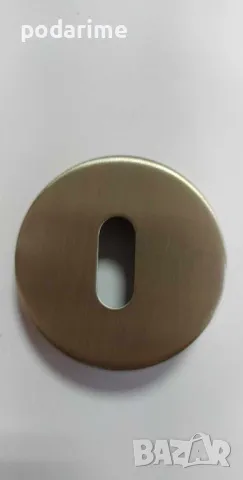 Дръжка за входна врата, никел/сатен, тип розетка, снимка 4 - Входни врати - 49182562