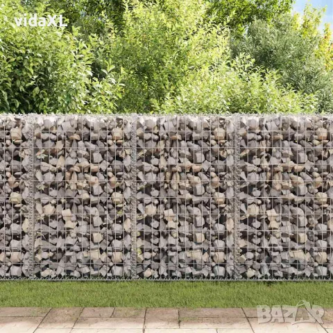 vidaXL Габионна кошница, стомана, 150x50x100 cм, снимка 3 - Огради и мрежи - 56146015