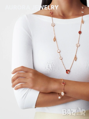 Van Cleef & Arpels VCA 5 Motifs Rose Gold Lucky Spring Alhambra Дамска Гривна