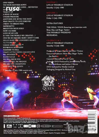 НОВО! Queen Live At Wembley Stadium 1986 2 DVD + 2 CD Юбилейно издание , снимка 3 - DVD дискове - 50318705