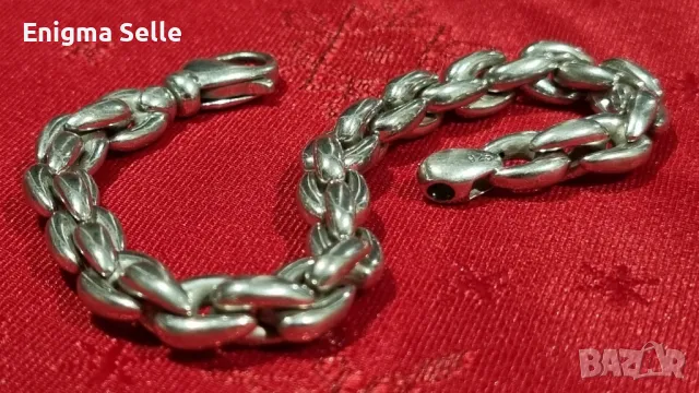 Сребърна гривна , снимка 2 - Гривни - 50306305