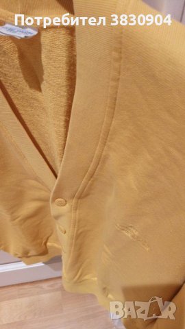 Жилетка Benetton size XL, 100% памук, жълт цвят, снимка 12 - Детски пуловери и жилетки - 42206686