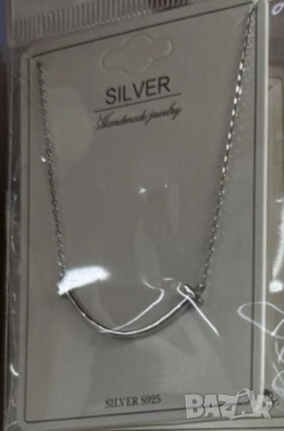 Минималистично сребърно колие – стил и издръжливост в едно, снимка 6 - Колиета, медальони, синджири - 51926480