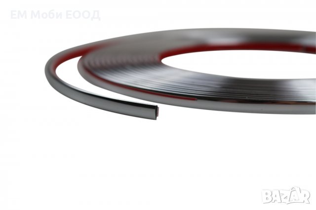 Декоративна лайсна автомобил универсална самозалепваща лента 10м х 4мм Хром, снимка 3 - Аксесоари и консумативи - 39276948