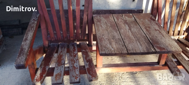 Дървена градинска маса със столове!, снимка 4 - Градински мебели, декорация  - 52238291