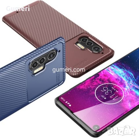  Motorola Moto Edge + Карбонов удароустойчив гръб 