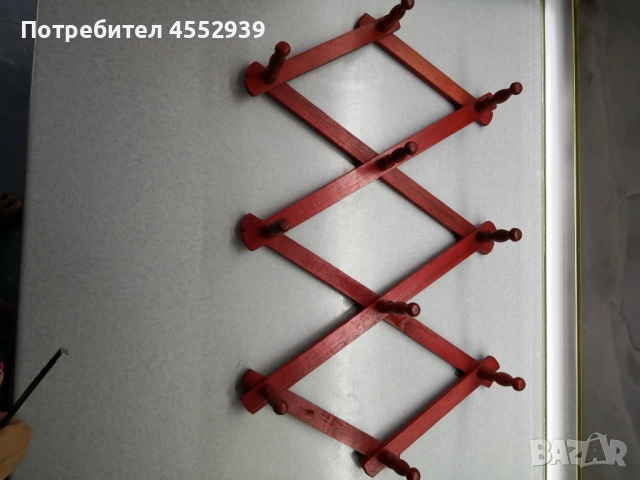 Дървена закачалка разтегателна, снимка 2 - Закачалки - 51658290
