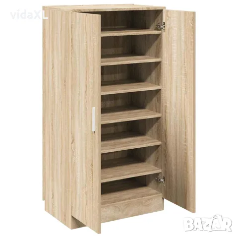 vidaXL Шкаф за обувки, 7 рафта, дъб, снимка 3 - Шкафове - 56146407