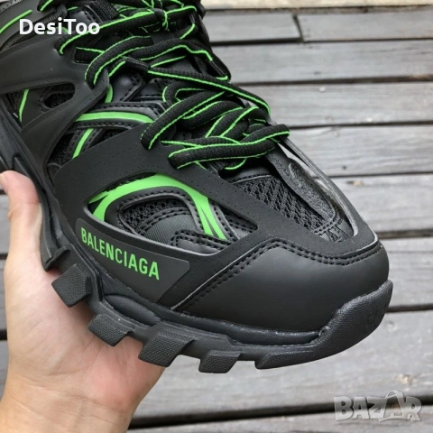 Balenciaga Track Sneaker "Black/Neon Green" , снимка 5 - Маратонки - 54358950