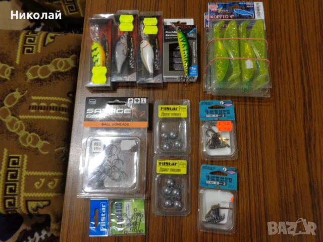 Джиг глави,силикони,воблери,тройни куки.