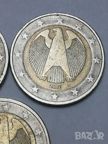 2 евро Германия 2002 г. букви A;D;G, снимка 3 - Нумизматика и бонистика - 53079572