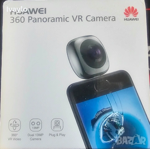 Huawei CV60 EnVizion 360 Panoramic VR Camera offers full 360-degree capture via dual lenses.