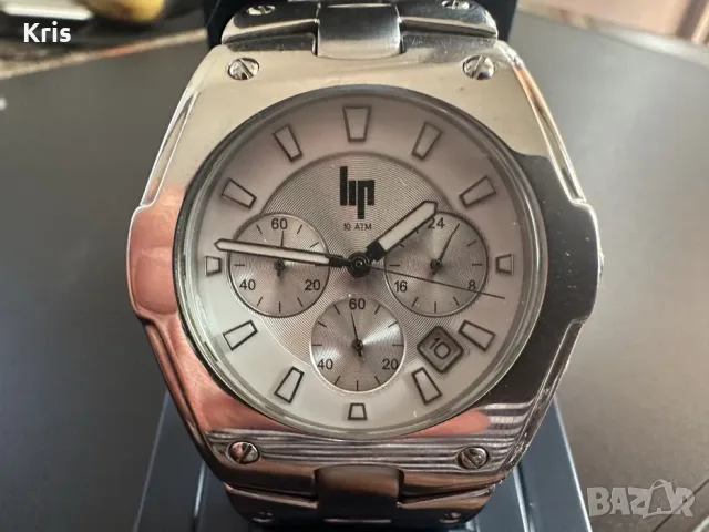 Часовник LIP 10 ATM Chronograph, снимка 2 - Мъжки - 56010329