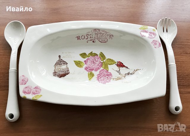 Комплект купа и прибори за сервиране ь- 3 части, в кутия, снимка 3 - Прибори за хранене, готвене и сервиране - 30864754