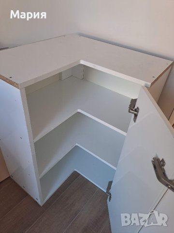 3 бр. горни шкафове за кухня, МДФ бял гланц, снимка 11 - Кухни - 44231551