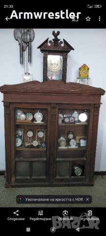 Стара секция шкаф витрина, снимка 4 - Антикварни и старинни предмети - 42194621