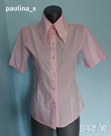 Вталена розова риза с яка тип "Виконт" , снимка 2 - Ризи - 36741486