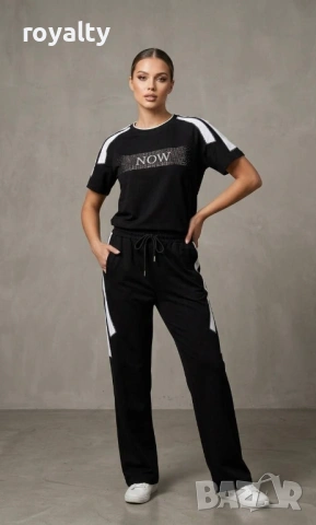 Нов Черен Дамски Комплект 