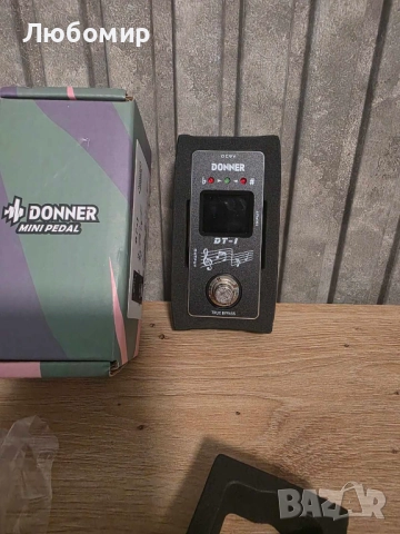 Хроматичен тунер Donner DT-1 – педал за китара и бас (чисто нов)