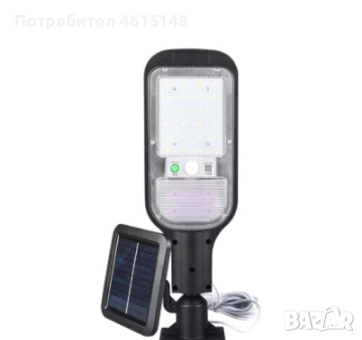 Соларна лампа със сензор за слънчева светлина и датчик за движение JX-518, снимка 3 - Соларни лампи - 51972114