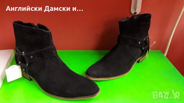 Английски дамски боти естествен велур , снимка 3 - Дамски боти - 30368542