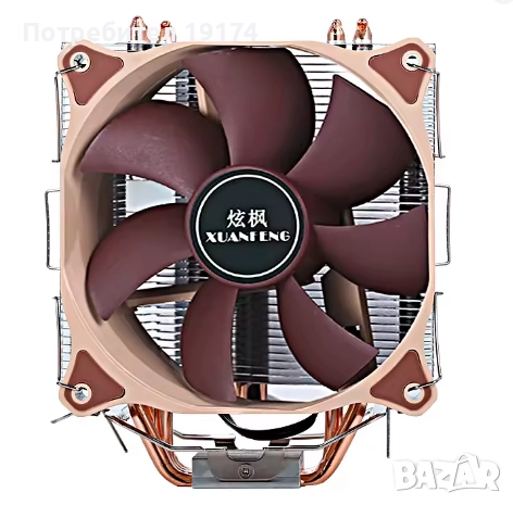 CPU fan Cooler 4 Heat Pipe CPU Cooling 120mm Fan 3Pin, снимка 3 - Други - 52605741
