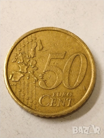 Монета от 50 евро цента , снимка 2 - Нумизматика и бонистика - 54342308