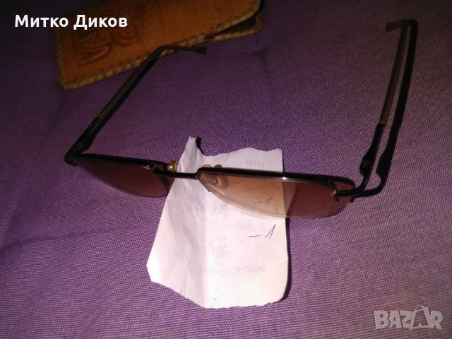 Очила слънчеви с диоптер минус -1 с калъвче естествена кожа, снимка 6 - Слънчеви и диоптрични очила - 33932214