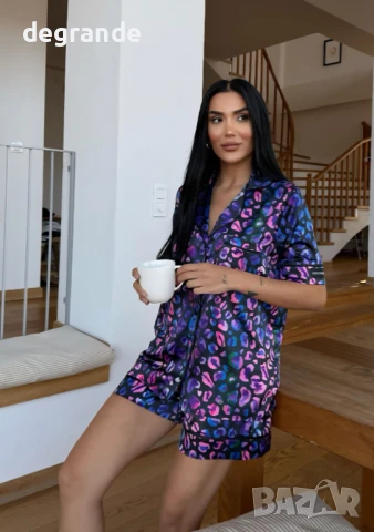 Луксозни сатенени комплекти налични в различни десени, снимка 9 - Пижами - 51195543